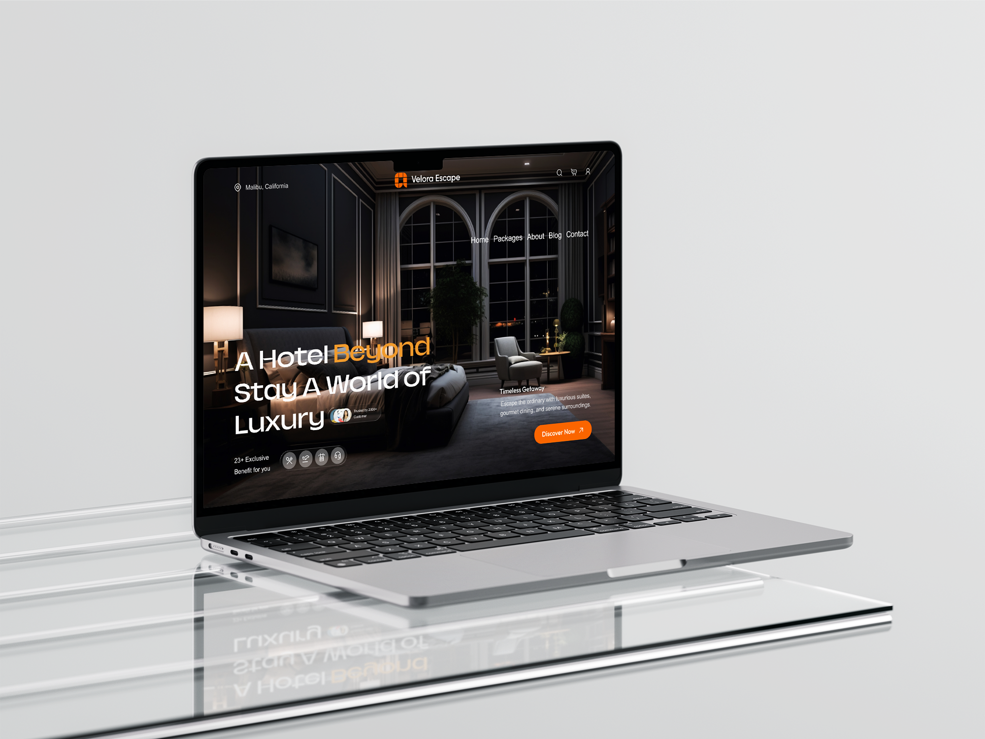 Velora Escape - Luxury Hotel clean ui design figma design hero section herosection landing page landing page ui ui ui design ux design website design