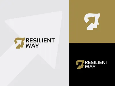 💼 Resilient Way — Moving Forward with Purpose arrow logo brand design brand direction brand identity branding brandmark business growth business logo concept logo corporate identity creative graphic design head logo logo design md amdadul minimalist modern logo professional logo ui visual identity