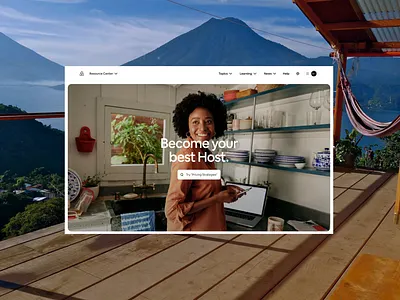 Host Landing Page • Airbnb airbnb guides home hosts landing page layout resources social stories ui