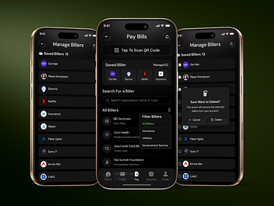 Smart Wallet App – Pay Bills & Manage Billers UI app interface service startup ui ux web