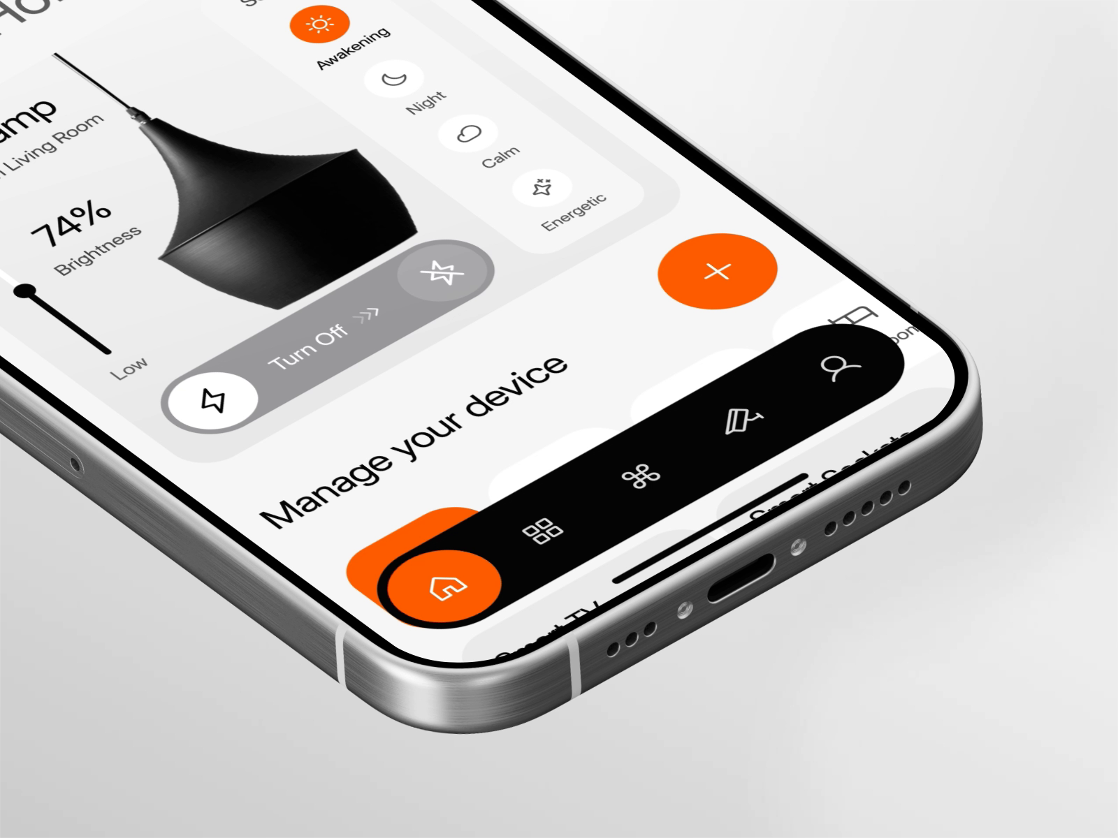 Example of MiHome - Smart Home Mobile App Homepage