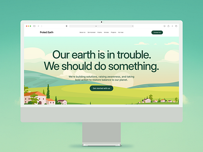 Protect Earth website redesign design interface product service startup ui ux web website
