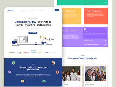 GAP (Generation ALPHA Platform) - Home Page home page landing page ui ux website