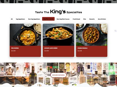 Modern Restaurant Website Design – King Indian Restaurant 🍛 branding desgin inpiration design king indian restaurant uiux inspiration website design wordpress website