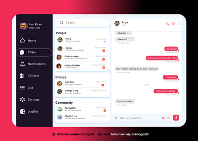 Direct Message - Daily UI app app design design ui ux