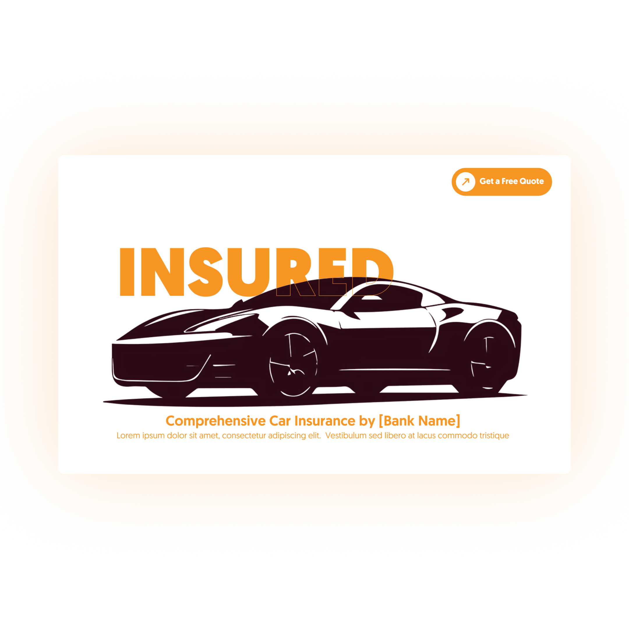 Car Insurance Hero Concept branding brochure car design graphic design hero hero section illustration insurance landing page typography ui ux web