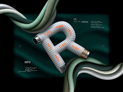 Frmt: Alphabet [Tubes & Wires] 3d ai artificial intelligence blacklead blacklead studio community decor decorative design digital figma free poster product ui web work
