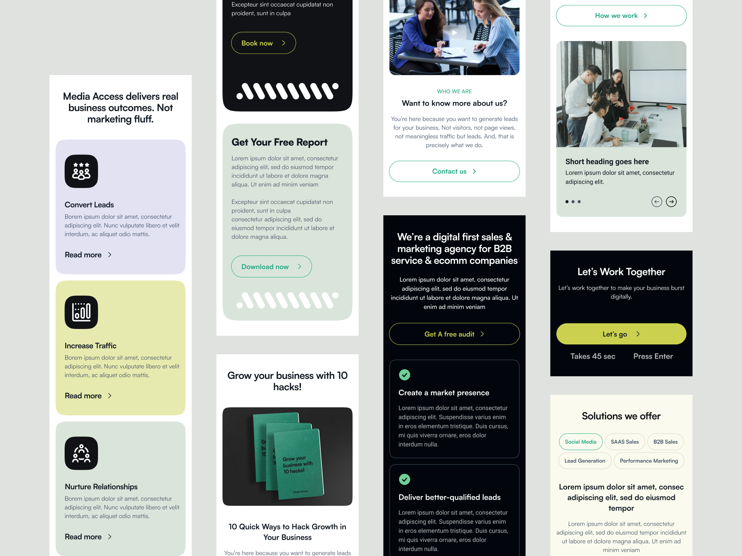 Example of B2B Service Website Responsive Design
