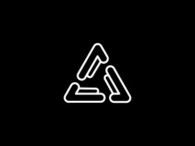 Triple Triangle Hand Logo design hand hand logo help icon line logo modern logo palm recycle simple logo triangle triangle hand triple hand