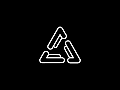 Triple Triangle Hand Logo design hand hand logo help icon line logo modern logo palm recycle simple logo triangle triangle hand triple hand