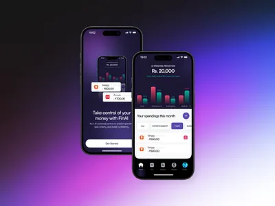 Budget Tracker App app app concept app ui app ui design budget tracker app minimal ui mobile app ui ui uiux