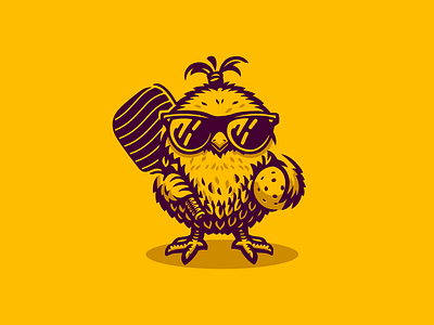 Cool Sport Chicken Logo animal bird brand branding chicken cute funny illustration logo mark nagual design sport