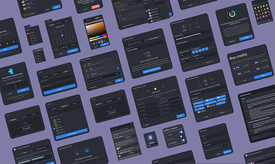 Teamly Design System — Dark UI Components for SaaS Dashboard app comonents library dashboard design design system redesign saas ui ux