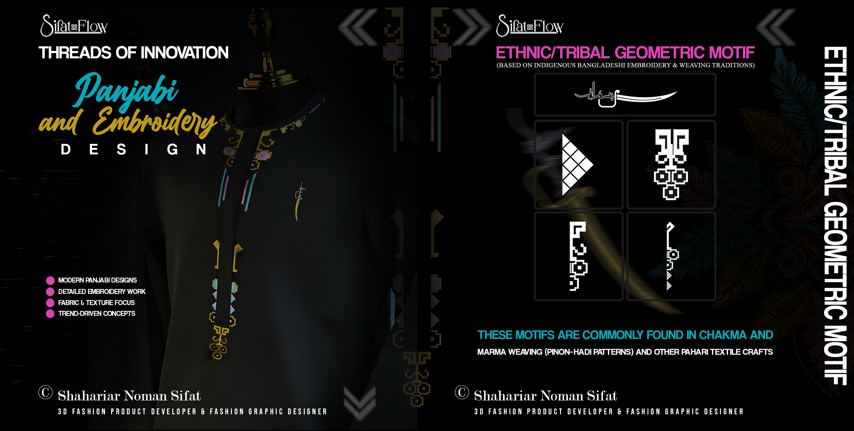 Example of Ethnic Geometric Panjabi Embroidery