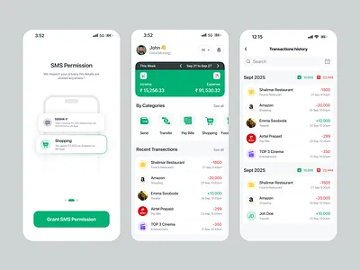 Expense Tracker App UI – Modern Finance Dashboard 3d animation branding figma graphic design logo mobile app motion graphics ui