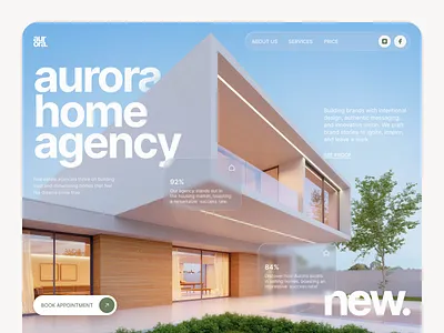 Aurora – Real Estate Website business design minimalistic modern real estate real estate website ui uiux ux web web design website