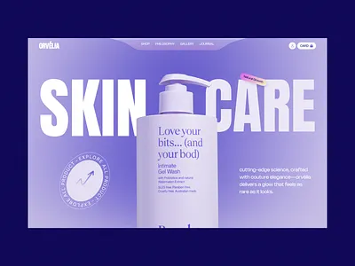 Orvelia - Skin Care Website beauty beauty landing branding daily skin care design ecommerce healthcare hero section home page skin skincare skincare homepage skincare website ui design web design web skincare website design women