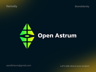 Open Astrum AI logo design ai logo best logo clean logo logo logo modern minimal logo modern logo new logo open astrum logo