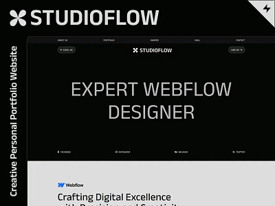 StudioFlow – IT Agency – Webflow Template figma graphic design it agency landing page startup studioflow template templatetrip theme webflow website