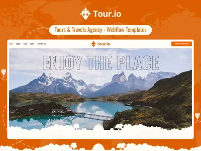 Tourio – Tours & Travels – Webflow Template agency figma template templatetrip theme tourio tours tours travels travel webflow