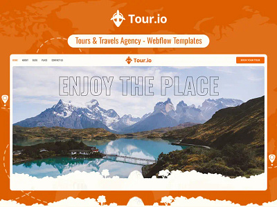 Tourio – Tours & Travels – Webflow Template agency figma template templatetrip theme tourio tours tours travels travel webflow