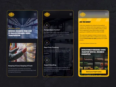 3 Lions Logistics - Web Design responsive web design