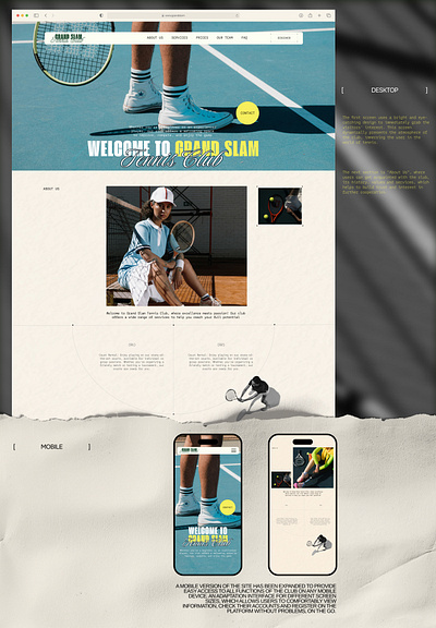 TENNIS CLUB WEBSITE&UI/UX [BRANDING] branding design graphic design landing page tennis ui webdesign