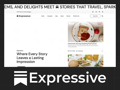 Expressive – Personal Blogging – Webflow Template expressive figma landing page personal blogging template templatetrip theme webflow