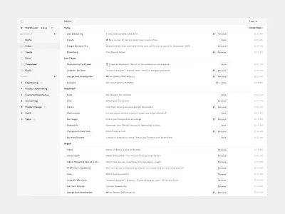 Inbox design ui ui design ux ux design