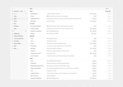 Inbox design ui ui design ux ux design