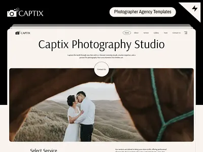 Captix – Photo Studio – Webflow Template captix figma modeling agency photo studio photography template templatetrip theme webflow wedding