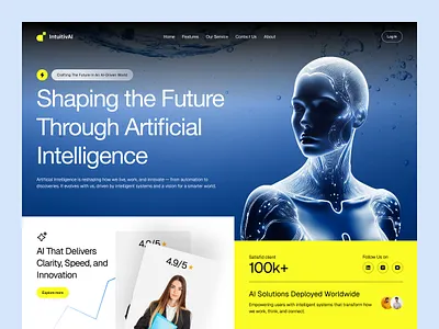 IntuitivAI - automation service provider agency artificial intelligence automation design landing page product design service provider ui design uiux web page website