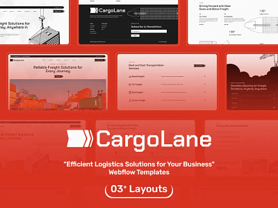 CargoLane – Transportation Webflow Template cargolane figma landing page logistics template templatetrip theme transportation webflow
