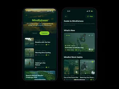 Your burnout called. We told it to take a hike 🌿 ai to challenge app anxiety app burnout solve app health app interface design journal app leafcare app meditation app mental health app mind body care app mindfulness app design mobile design product design sleep problem app wellnees platfrom app