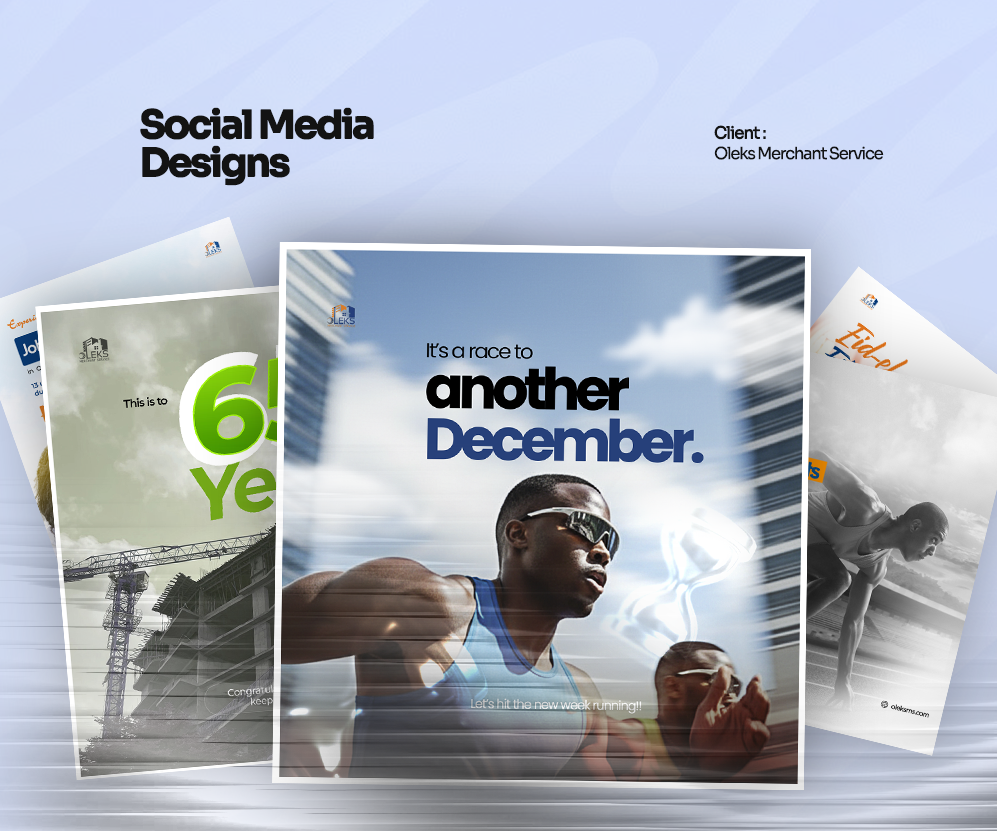 Creative Social Media Design - Oleks Merchant Service 3d animation branding graphic design logo motion graphics ui