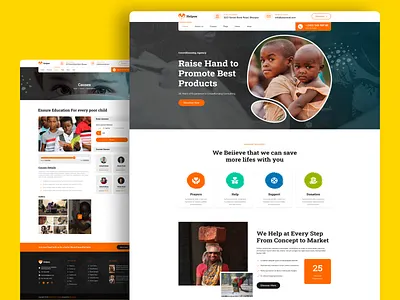 Charity Website Design causes charity design donate donation figma fundraising need help non profit poor poor child ui design uiux design ux web design website design