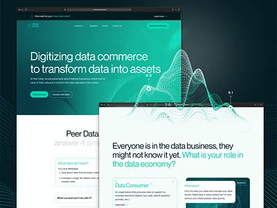 PEERDATA Landing Page branding design landing page website