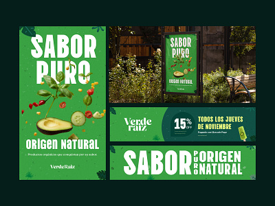 Vegan Brand banner branding colorful flyer green healthy modern poster vegan vibrant
