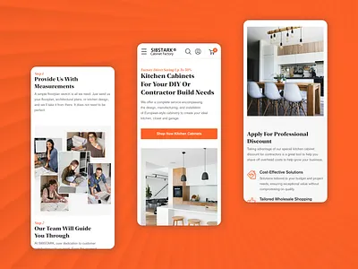 Sibstark - Responsive Website brand clean design drumncode ecommerce home page kitchen design landing page mobile mobile version responsive trust ui uiux ux web design web development website