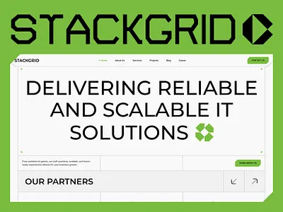 StackGrid – SaaS Agency & Technology Webflow Template it technology saas saas agency stackgrid startup technology template templatetrip theme webflow