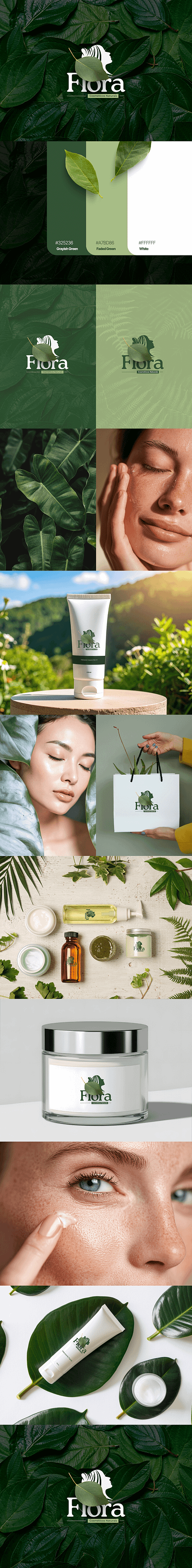 Branding and Visual Identity – Flora Cosmetics brand branding cosmetics design graphic design logo logo design visual identity