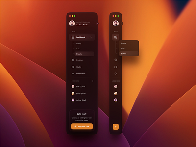 AI Dashboard Sidebar – Dark & Light Web App UI Design 4px rule clean dropdown dropdown menu menu icon minimal nav nav icons navigation navigation bar sidebar sidebar navigation sub menu ui ui design user interface ux ux design web design wireframe