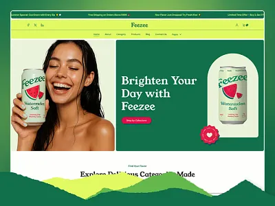 Feezee – D2C Soft Drink Brand & Beverages – Webflow Template beverages d2c ecommerce feezee soft drink template templatetrip theme webflow