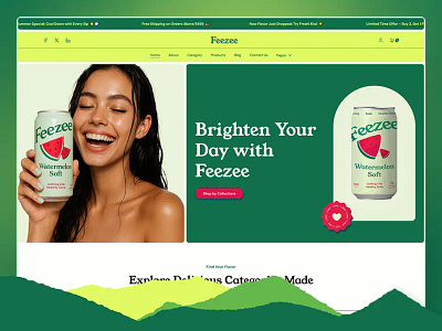 Feezee – D2C Soft Drink Brand & Beverages – Webflow Template beverages d2c ecommerce feezee soft drink template templatetrip theme webflow