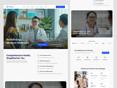 Health care website Landin page app branding design doctor graphic design health care health care landing page health care website illustration logo minimal patient ui uiux design ux vector web ui design webstie landing apge