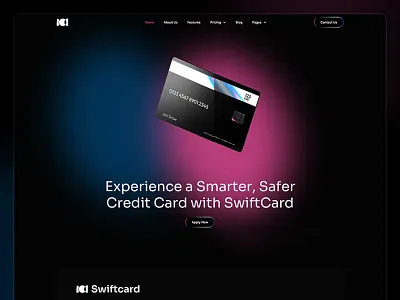 SwiftCard – Smart Card Services Webflow Template card figma fintech payment smart card swiftcard template templatetrip theme webflow