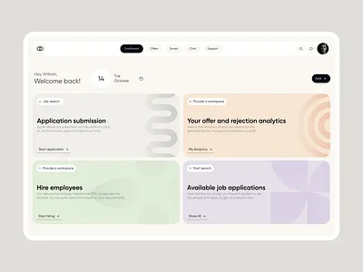 Job Search and Hiring Platform UI animation app prototype branding graphic design ui