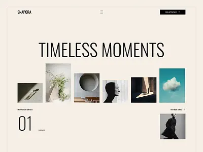 Snapora – Portfolio & Agency Webflow Template agency figma modeling photography portfolio showcase snapora stock assets template templatetrip theme webflow