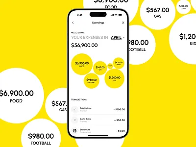 ⬆️Expense Tracker App UI spending overview