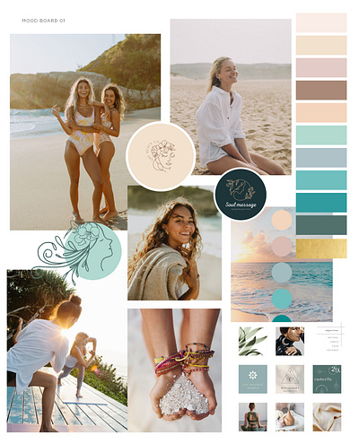 Mood board - Art Direction - Personal Brand art direction brand design brand identity design feminine graphic design minimalistic moodboard